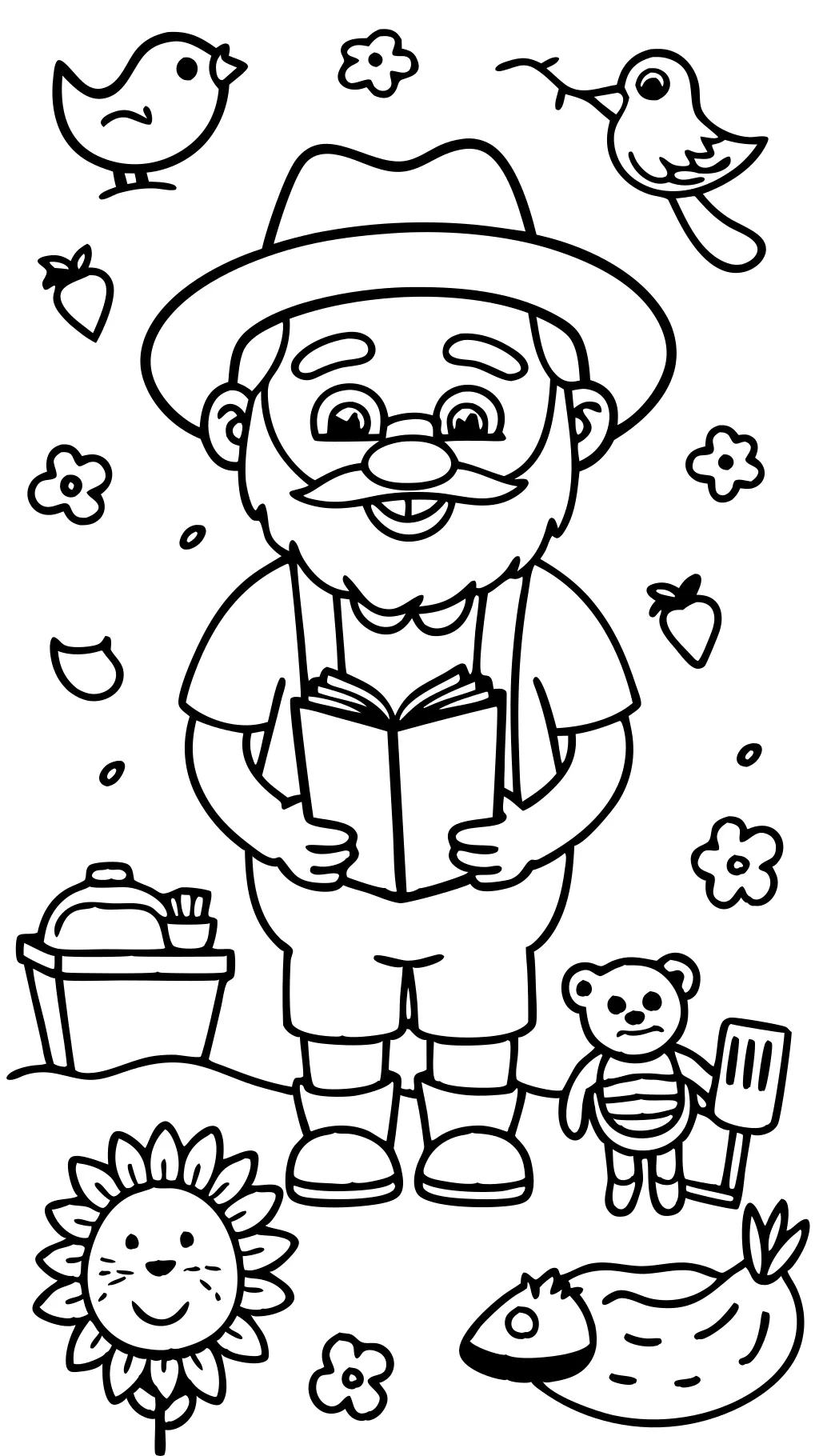 coloring pages grandpa